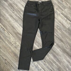 Pistola Black Pleather Pants
